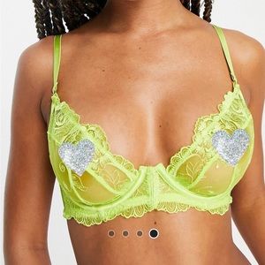 Neon Green Bra And Panty Set